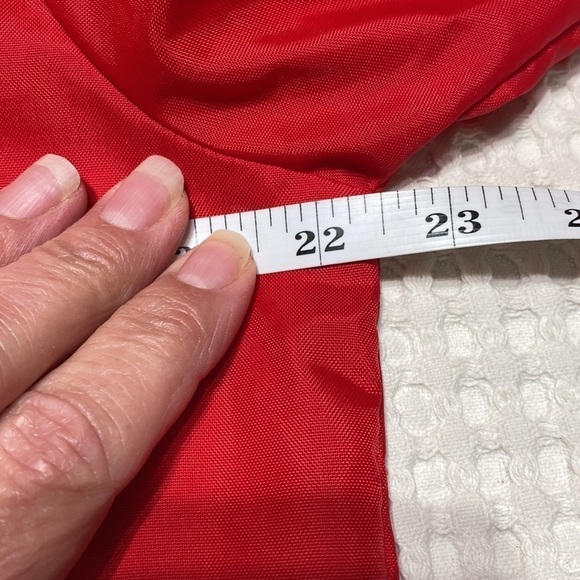 Vintage Bobcat Medium Windbreaker Front Zip Long Sleeve Nylon Red Pockets - Picture 10 of 12